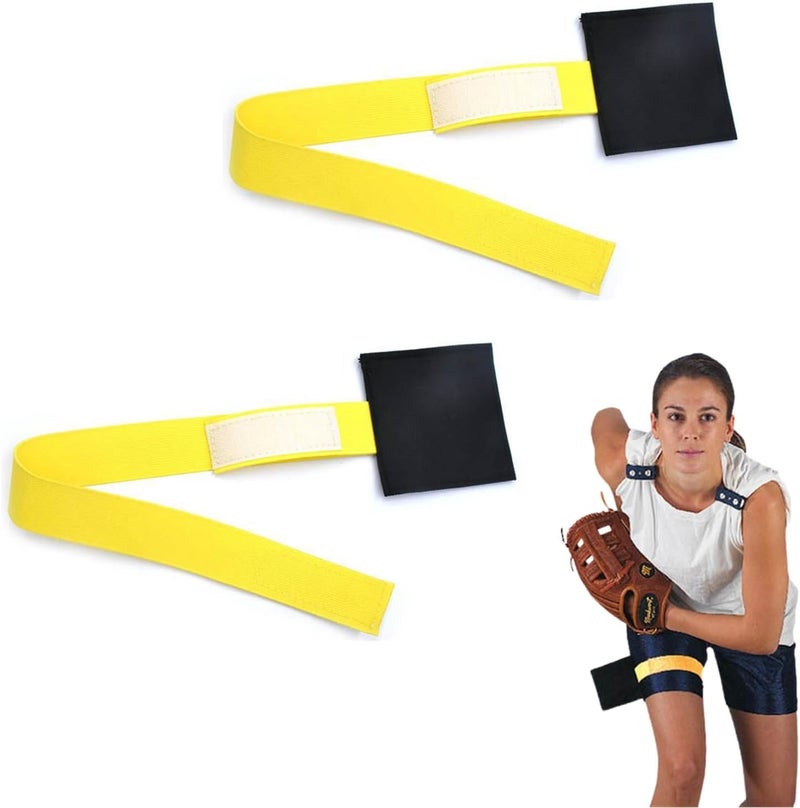 Fuulqgui 2-pcs Set of Baseball Training aids, Baseball Training aids, Elastic Baseball Pitcher Training Straps, Leg wrap Protective Straps - Image 1